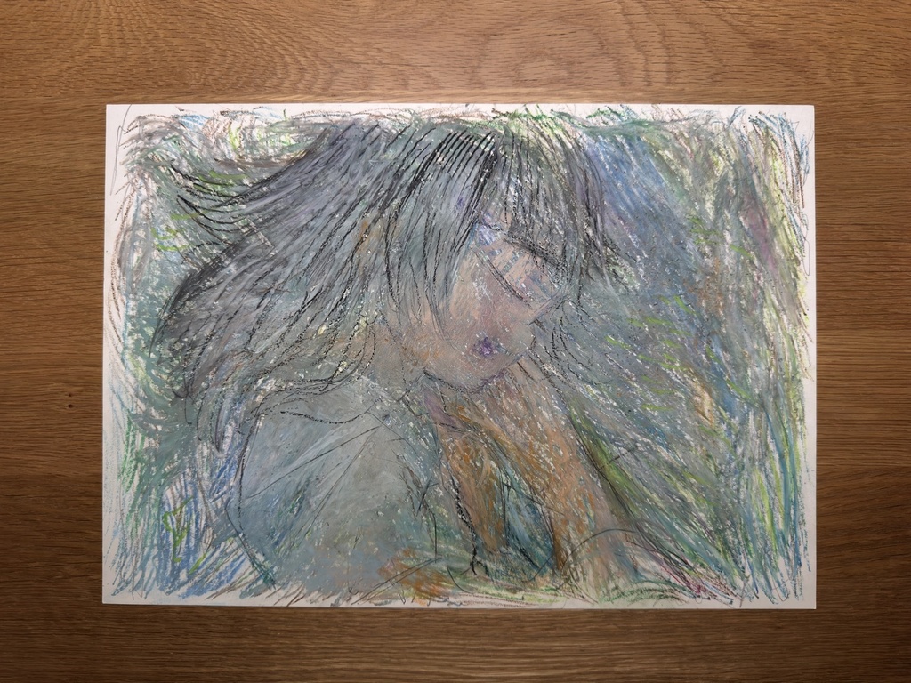 Drawing《うたた寝》”She dozed off”