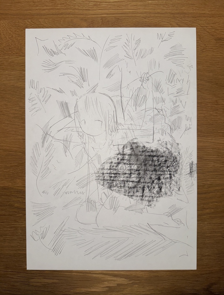 Drawing《水族館で暮らしたい》”I want to live in an aquarium.”