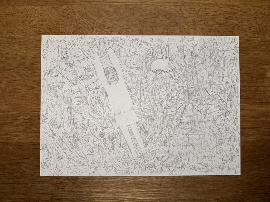 Drawing《うさぎ山》”Rabbit Mountain”