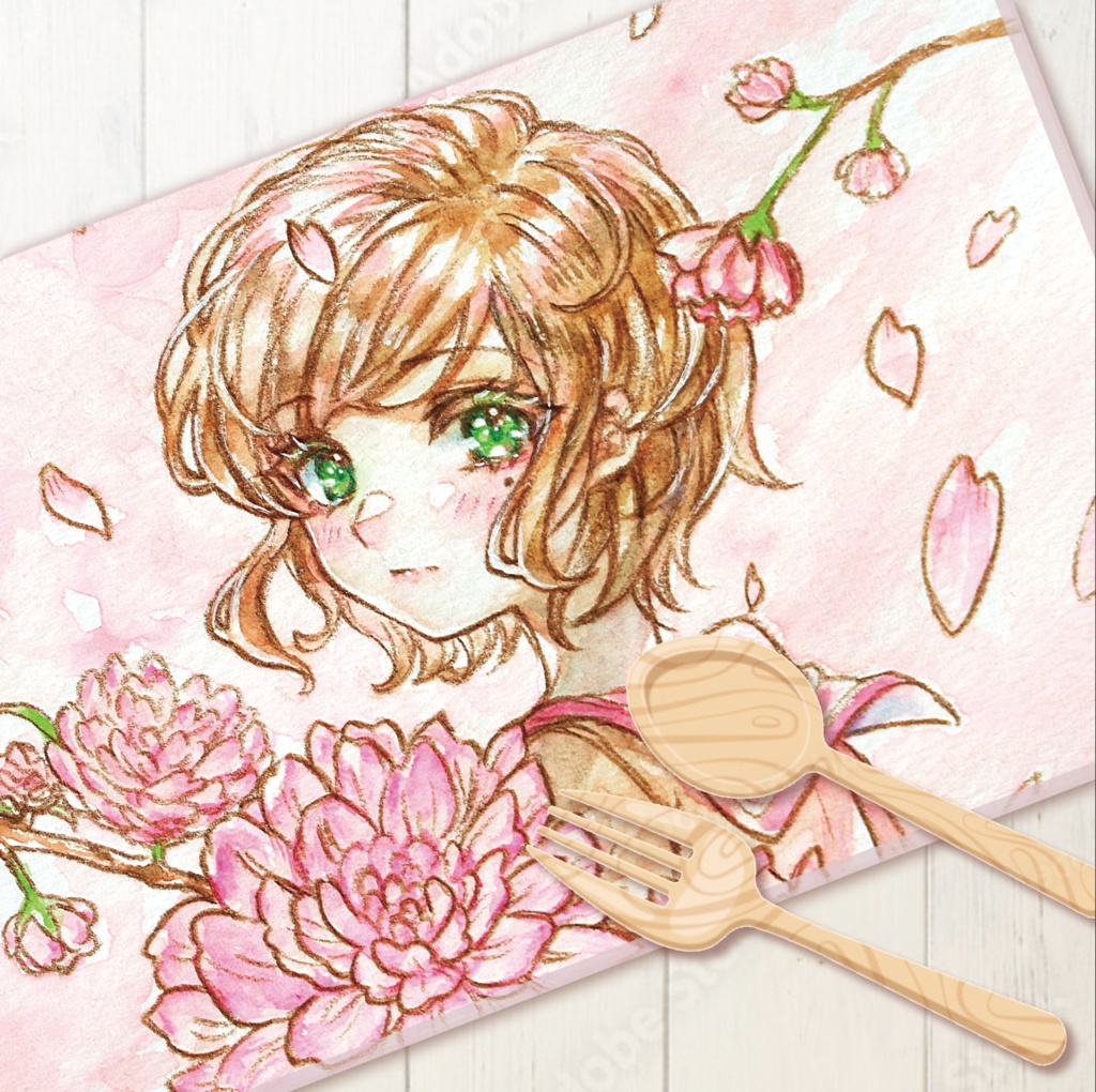 【3分後に恋が叶う唄】発売記念グッズセット ランチョンマット&サイン入りポストカード&クリアステッカー