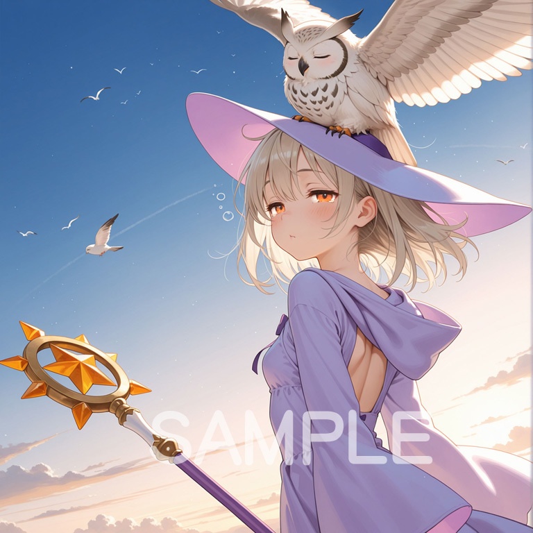 ホラーな世界の魔法少女シリーズ+ちびキャラ素材 vol.3【ダウナー魔女「モクル」】