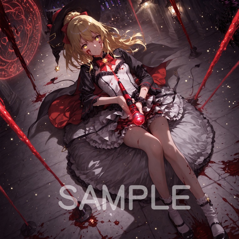 ⚡ホラーな世界の魔法少女シリーズ+ちびキャラ素材 vol.4【陽キャアイドル魔女「ピリカ」】電気と光の異世界アイドル!