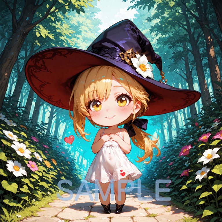 ⚡ホラーな世界の魔法少女シリーズ+ちびキャラ素材 vol.4【陽キャアイドル魔女「ピリカ」】電気と光の異世界アイドル!