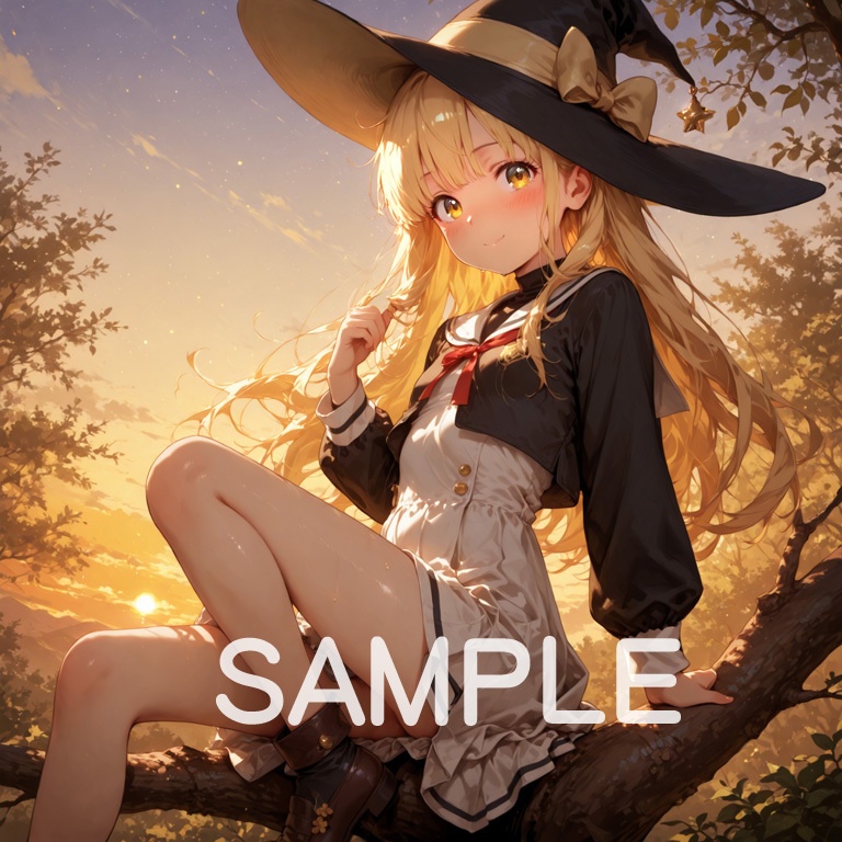 ⚡ホラーな世界の魔法少女シリーズ+ちびキャラ素材 vol.4【陽キャアイドル魔女「ピリカ」】電気と光の異世界アイドル!