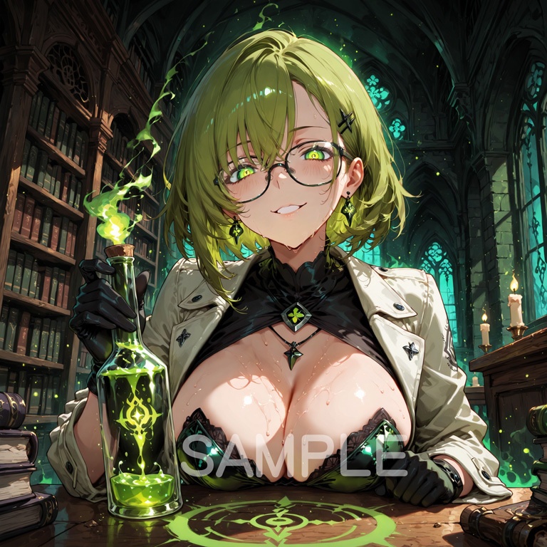 ホラーな世界の魔法少女シリーズ+ちびキャラ素材 vol.5【毒舌魔女「ラクス」】