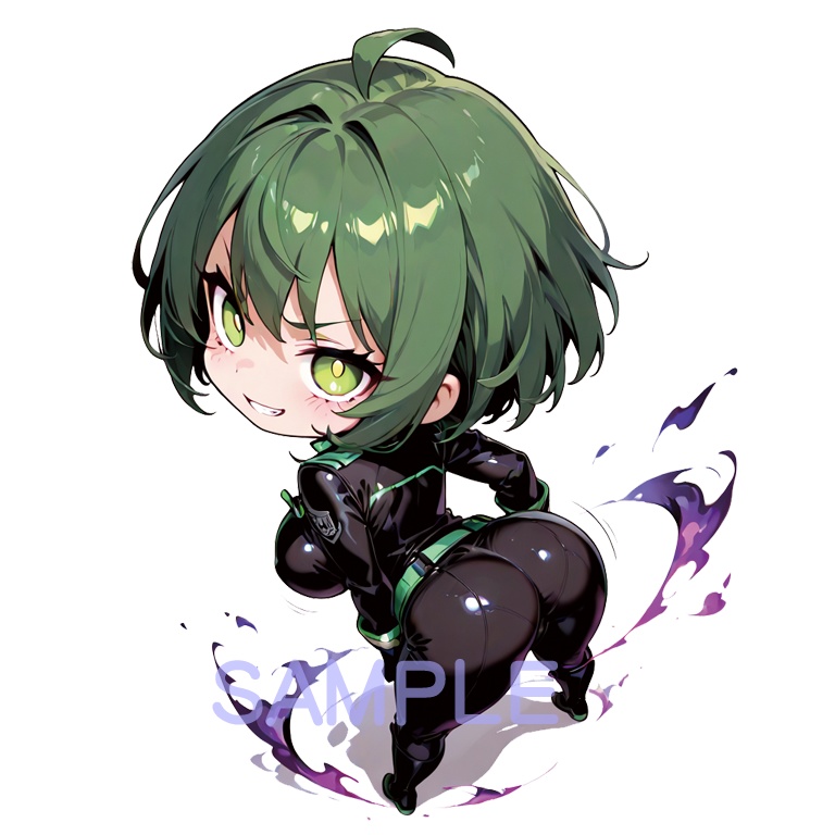 ホラーな世界の魔法少女シリーズ+ちびキャラ素材 vol.5【毒舌魔女「ラクス」】