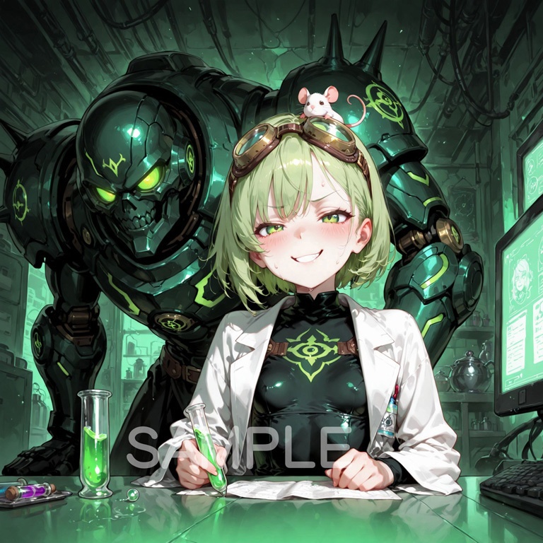 ホラーな世界の魔法少女シリーズ+ちびキャラ素材 vol.5【毒舌魔女「ラクス」】