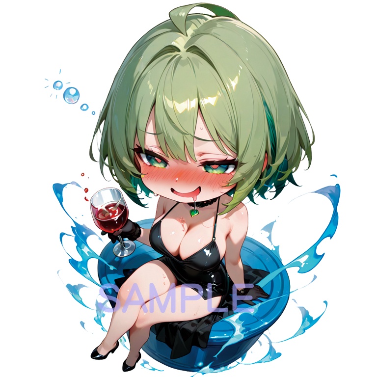 ホラーな世界の魔法少女シリーズ+ちびキャラ素材 vol.5【毒舌魔女「ラクス」】