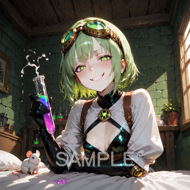 ホラーな世界の魔法少女シリーズ+ちびキャラ素材 vol.5【毒舌魔女「ラクス」】