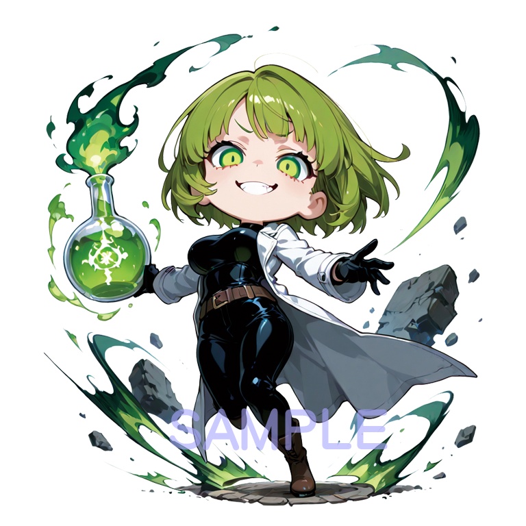 ホラーな世界の魔法少女シリーズ+ちびキャラ素材 vol.5【毒舌魔女「ラクス」】