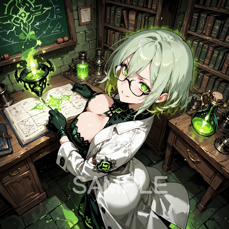 ホラーな世界の魔法少女シリーズ+ちびキャラ素材 vol.5【毒舌魔女「ラクス」】