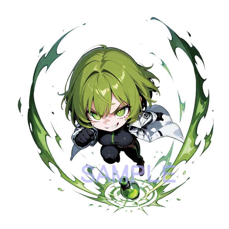 ホラーな世界の魔法少女シリーズ+ちびキャラ素材 vol.5【毒舌魔女「ラクス」】