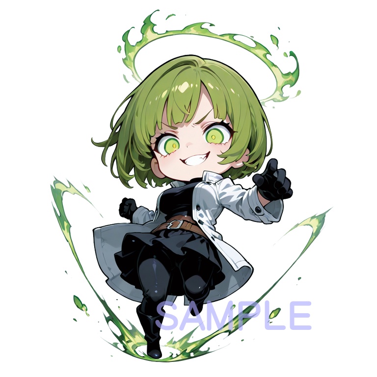 ホラーな世界の魔法少女シリーズ+ちびキャラ素材 vol.5【毒舌魔女「ラクス」】