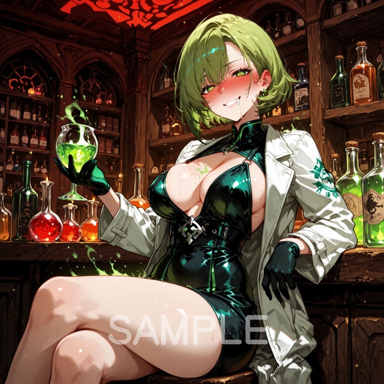 ホラーな世界の魔法少女シリーズ+ちびキャラ素材 vol.5【毒舌魔女「ラクス」】