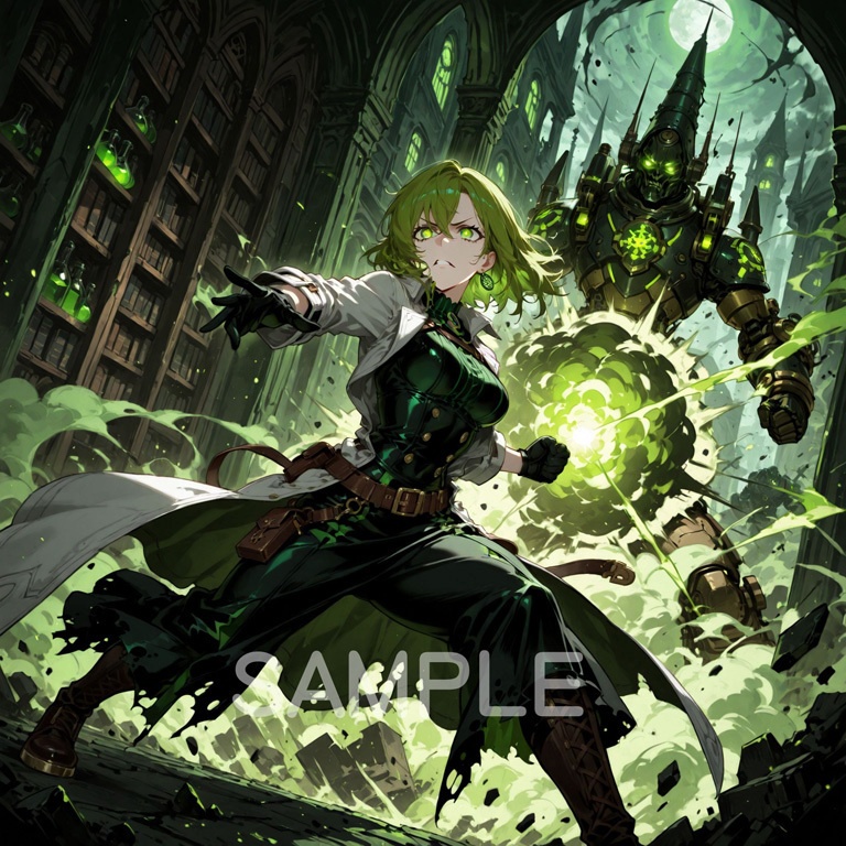 ホラーな世界の魔法少女シリーズ+ちびキャラ素材 vol.5【毒舌魔女「ラクス」】