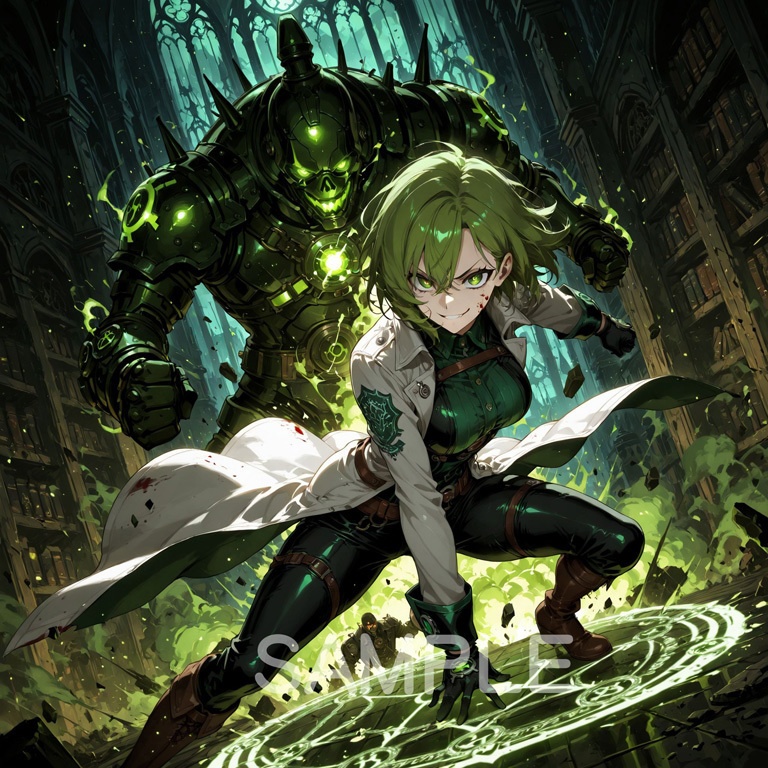 ホラーな世界の魔法少女シリーズ+ちびキャラ素材 vol.5【毒舌魔女「ラクス」】