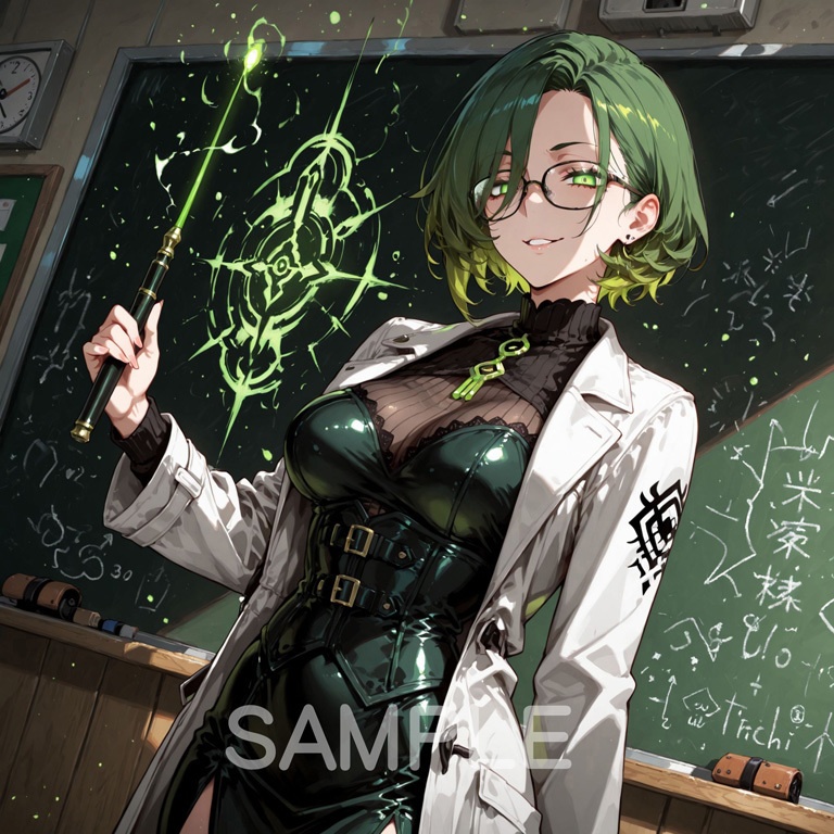 ホラーな世界の魔法少女シリーズ+ちびキャラ素材 vol.5【毒舌魔女「ラクス」】