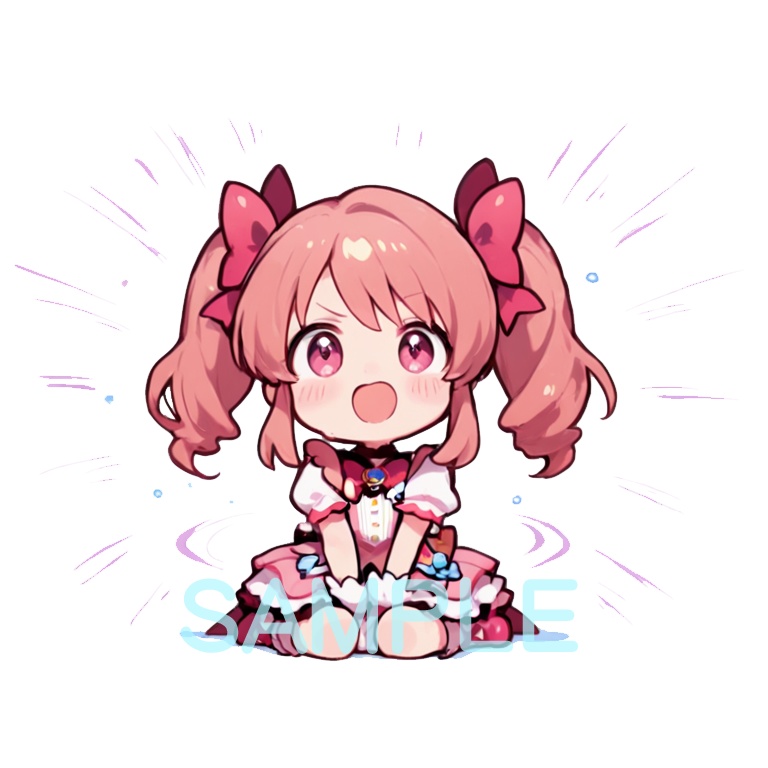 ホラーな世界の魔法少女シリーズ+ちびキャラ素材 vol.6 甘党魔女「ミント」】あまあま殺意のデザート魔法!【ふわもこスイーツ魔女素材パック】