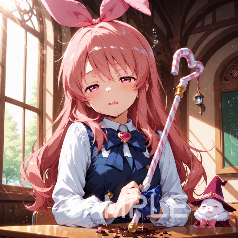 ホラーな世界の魔法少女シリーズ+ちびキャラ素材 vol.6 甘党魔女「ミント」】あまあま殺意のデザート魔法!【ふわもこスイーツ魔女素材パック】