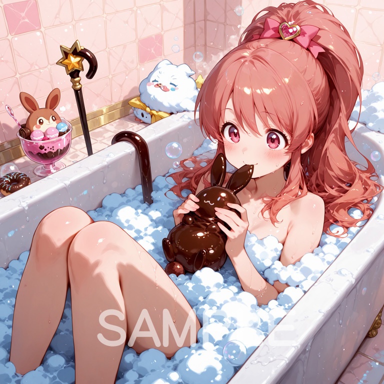 ホラーな世界の魔法少女シリーズ+ちびキャラ素材 vol.6 甘党魔女「ミント」】あまあま殺意のデザート魔法!【ふわもこスイーツ魔女素材パック】