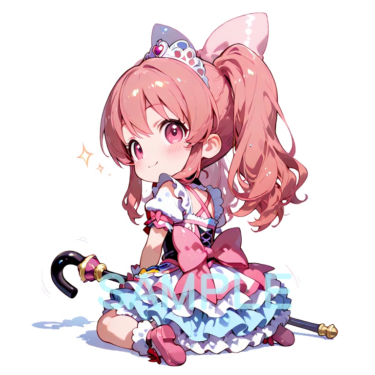 ホラーな世界の魔法少女シリーズ+ちびキャラ素材 vol.6 甘党魔女「ミント」】あまあま殺意のデザート魔法!【ふわもこスイーツ魔女素材パック】