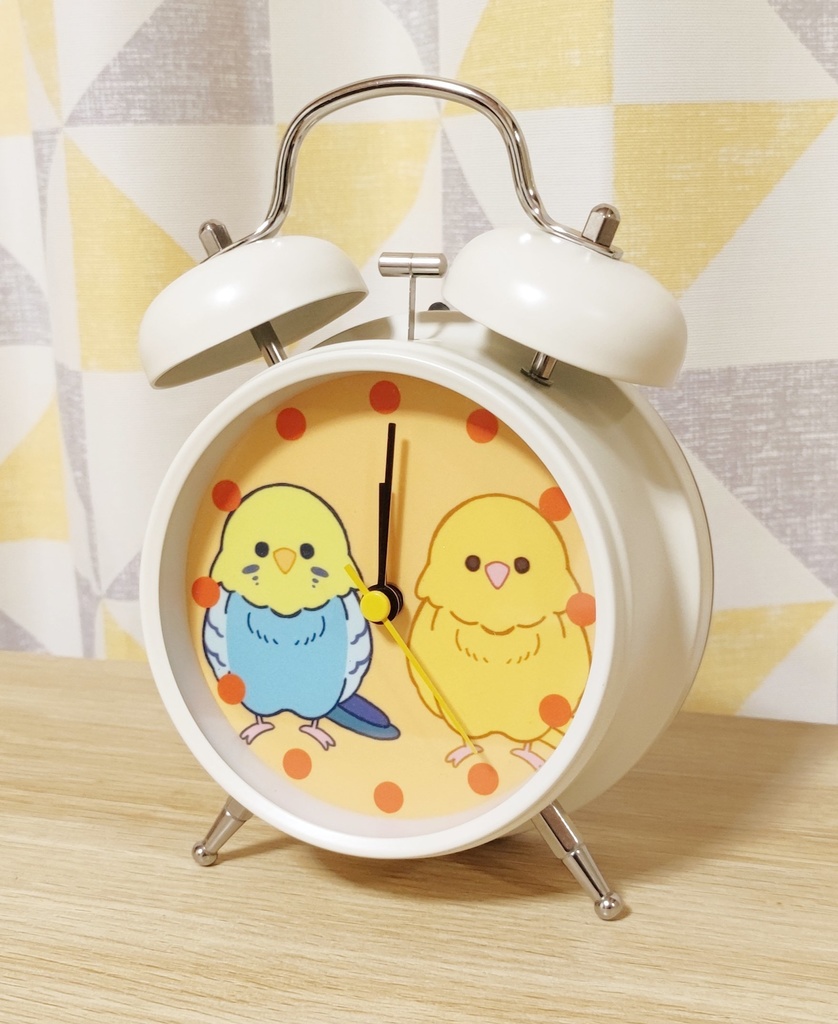 レトロな目覚まし時計(セキセイインコ)