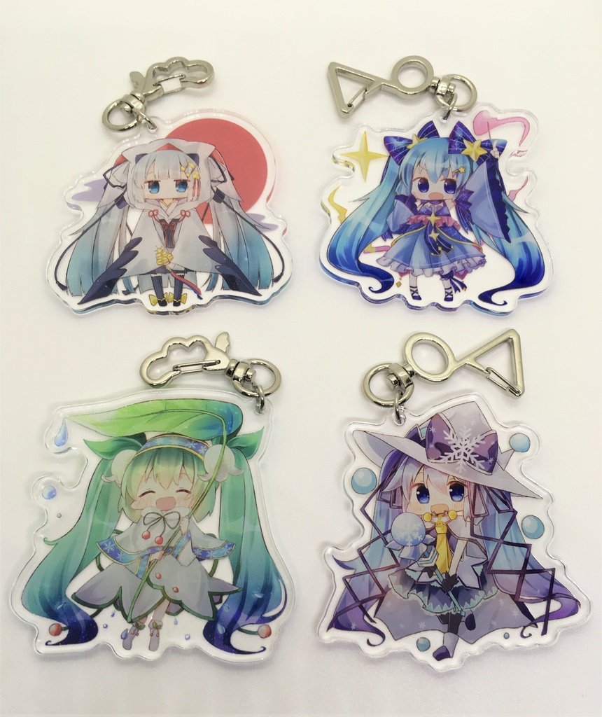 ちび雪ミクさんアクキー 単品 セット 縞城のおしろ 7月まで臨時休業 Booth