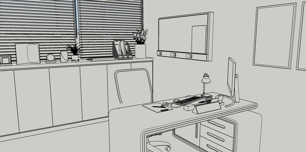 3D 診療室 a doctor's office (sketch UP )