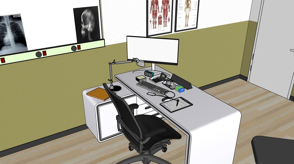 3D 診療室 a doctor's office (sketch UP )