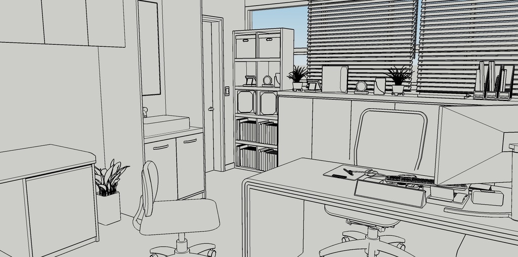 3D 診療室 a doctor's office (sketch UP )
