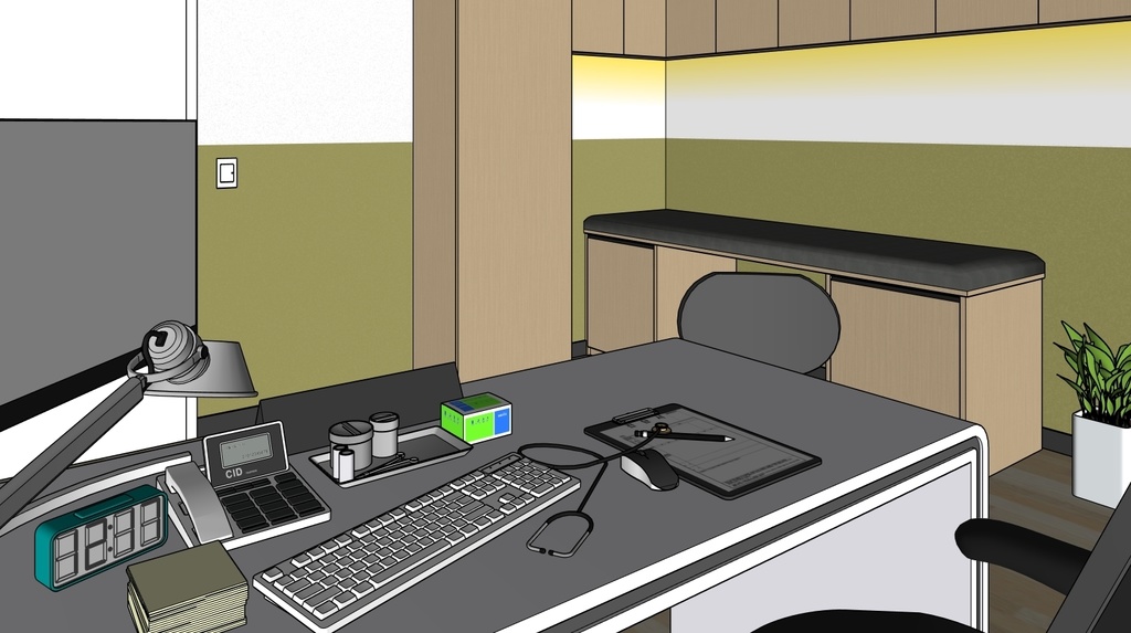 3D 診療室 a doctor's office (sketch UP )