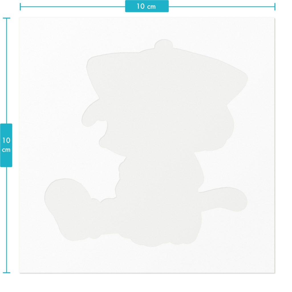 ヘラねこちゃんステッカー/おすわりver