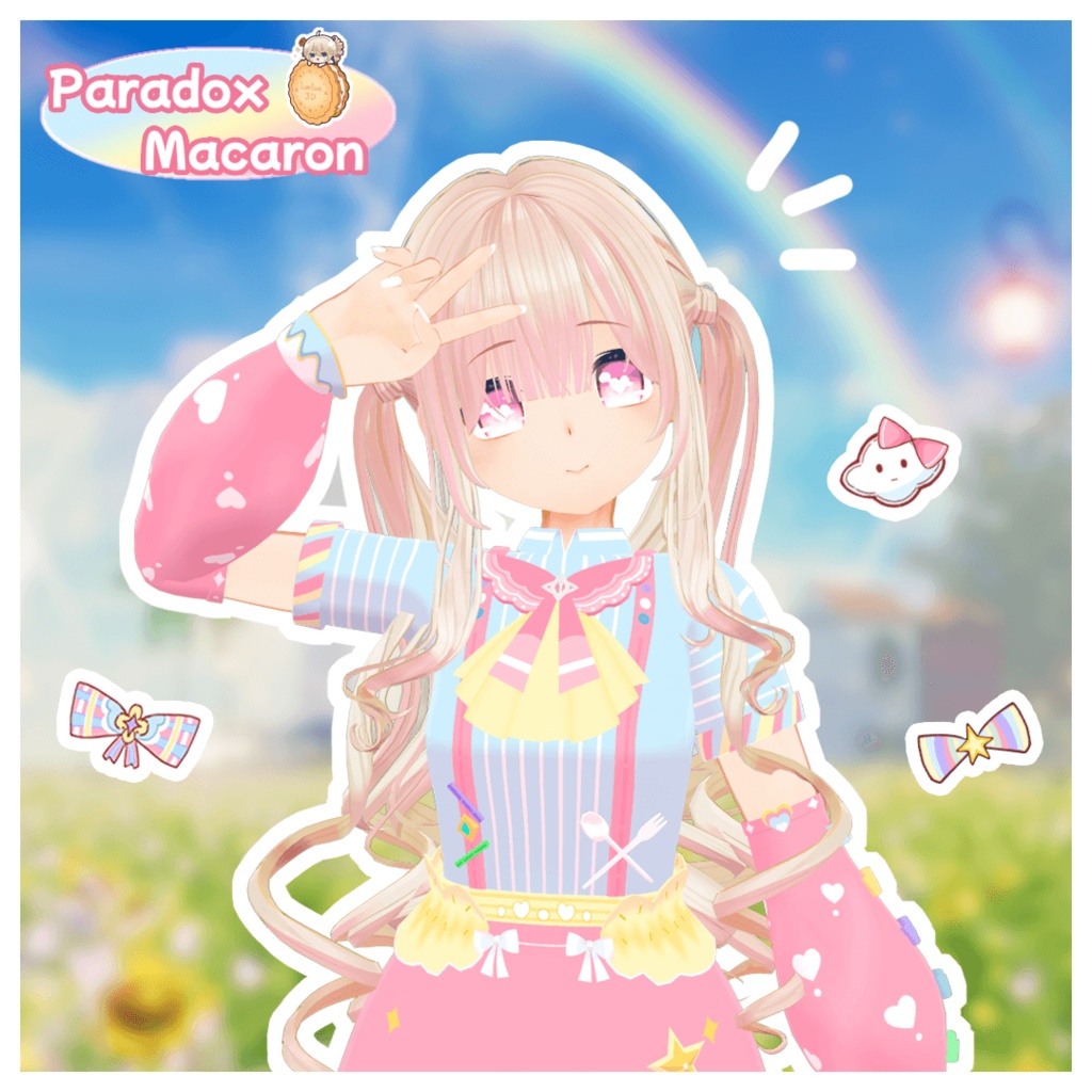 【Free】【バナナのばななちゃん専用】Paradox Macaron🍩#LuaLua3D