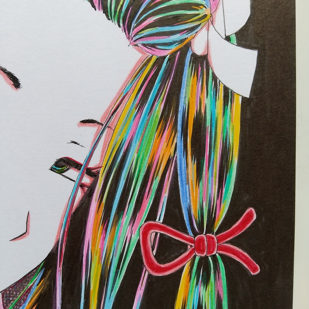 原画 「結んだ髪」