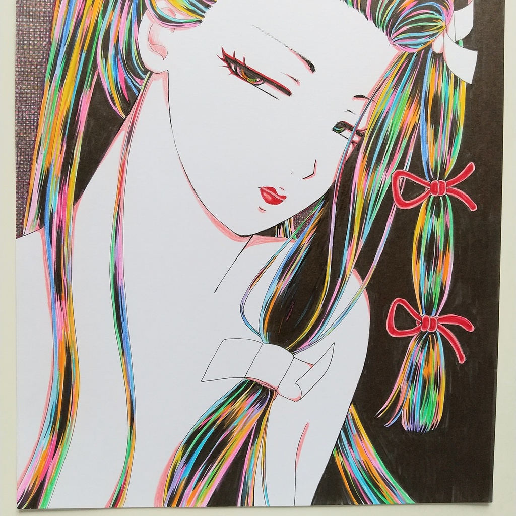 原画 「結んだ髪」