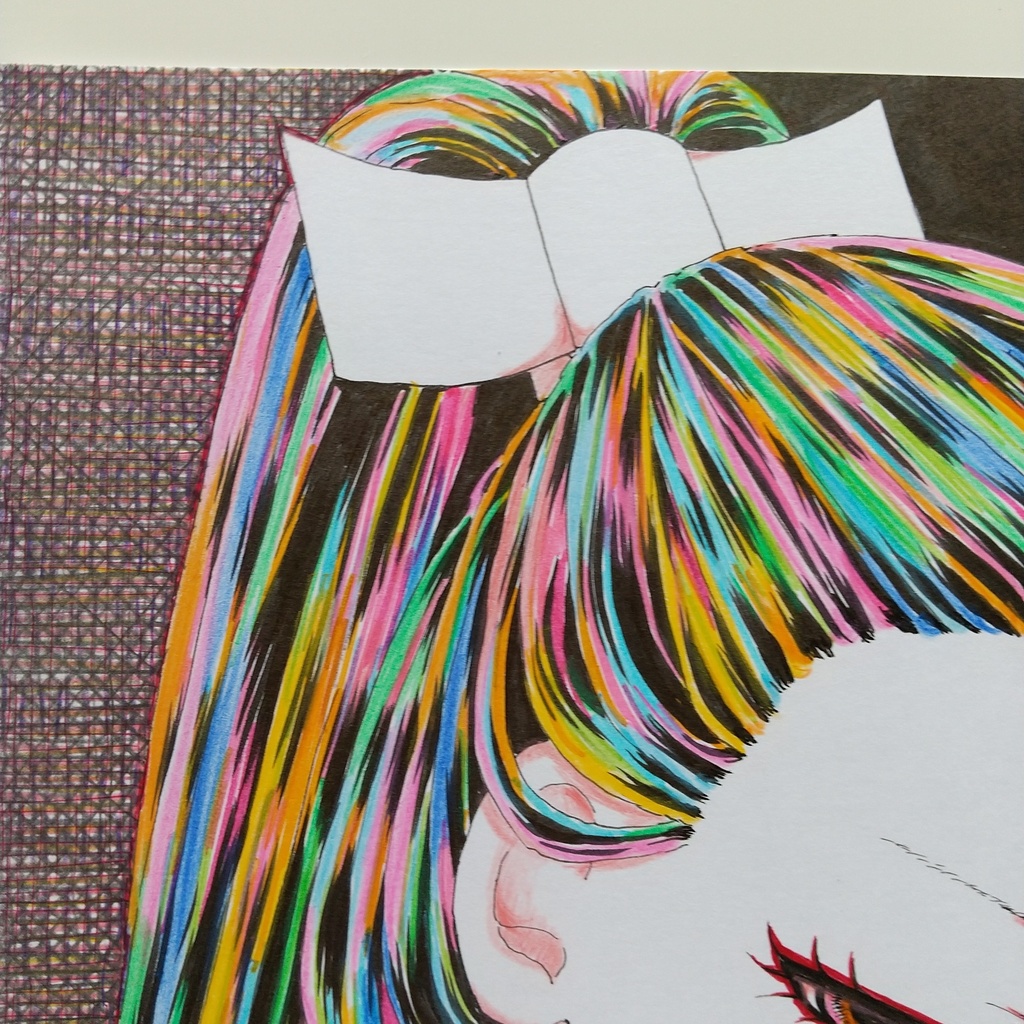 原画 「結んだ髪」