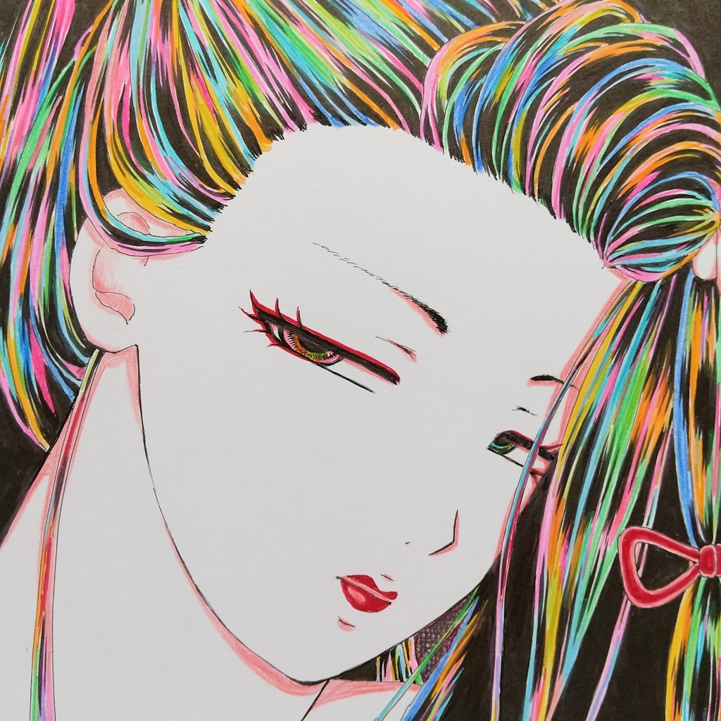 原画 「結んだ髪」