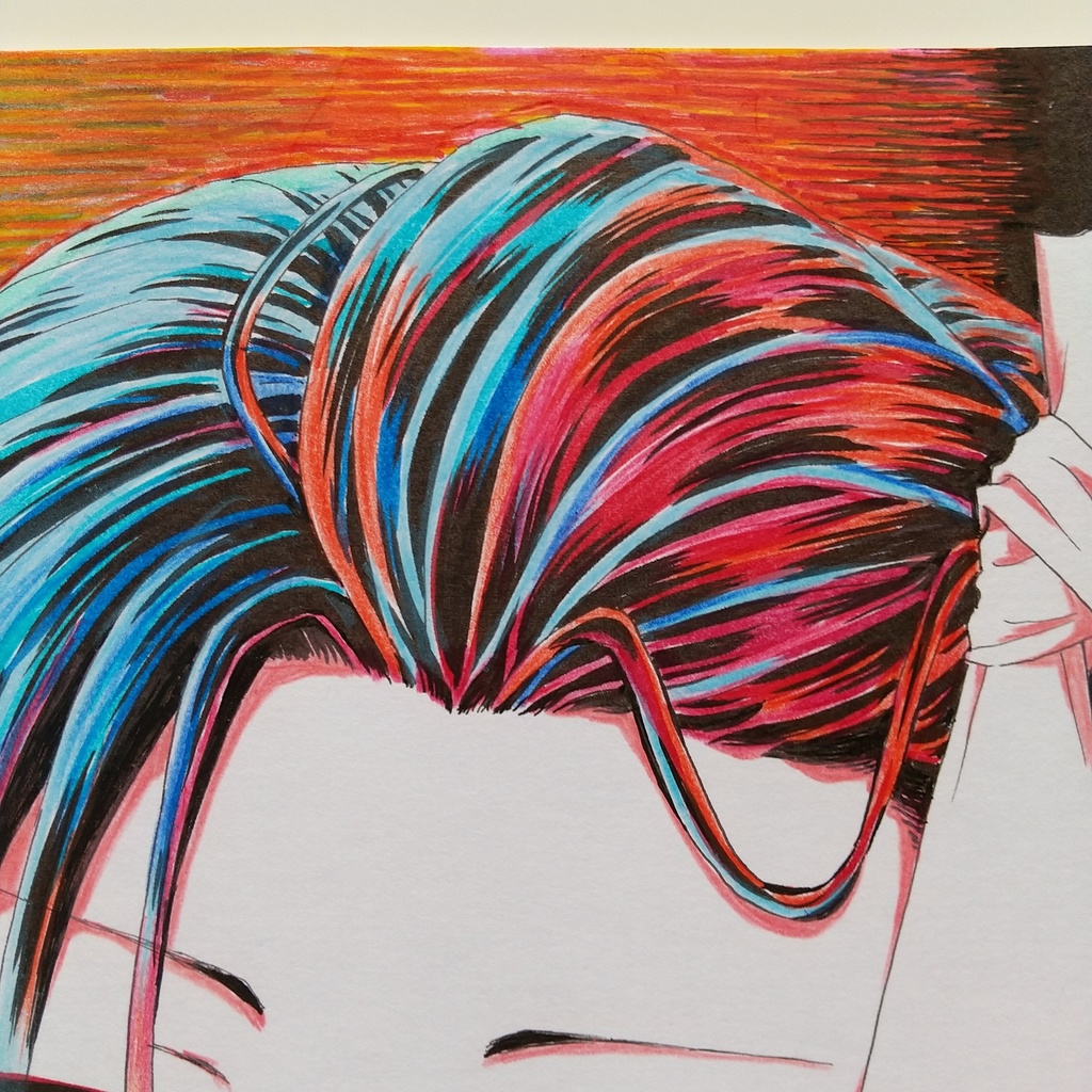 原画 「黒い髪」