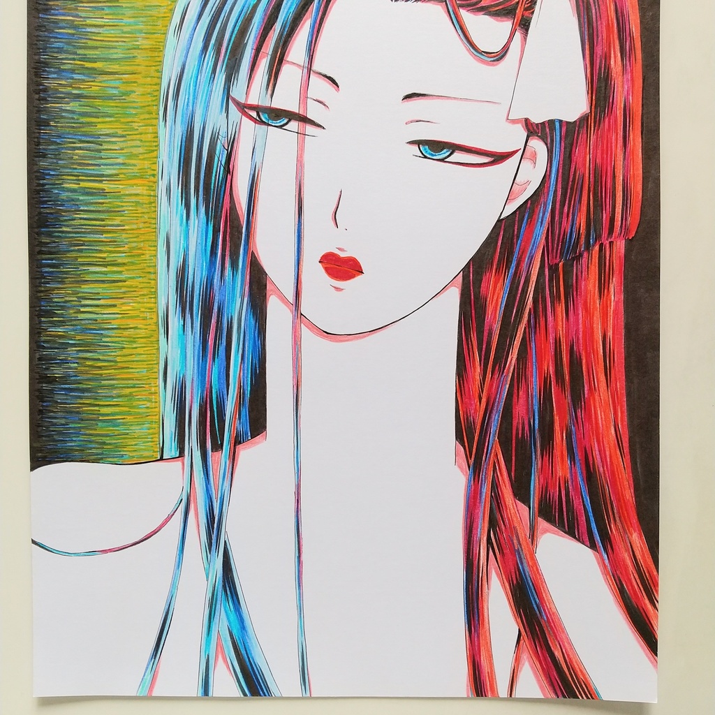 原画 「黒い髪」