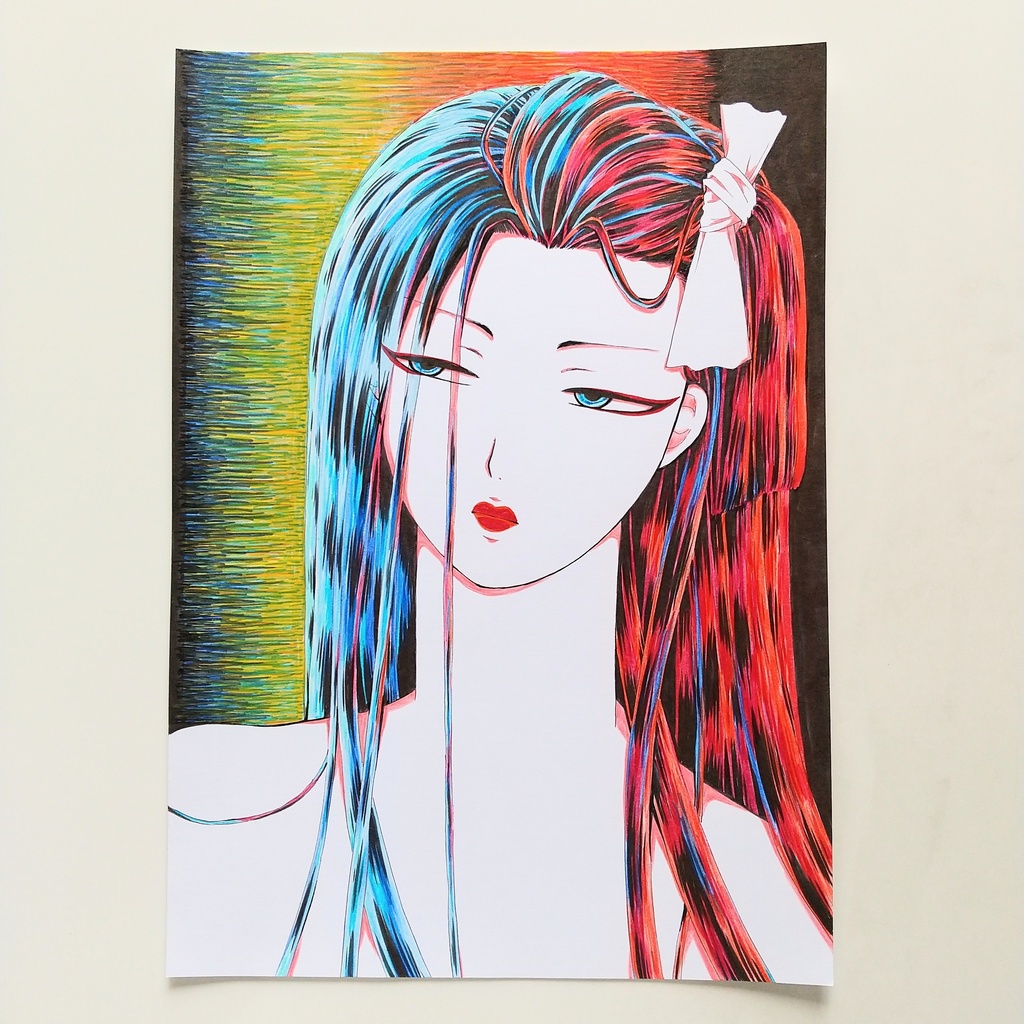 原画　「黒い髪」