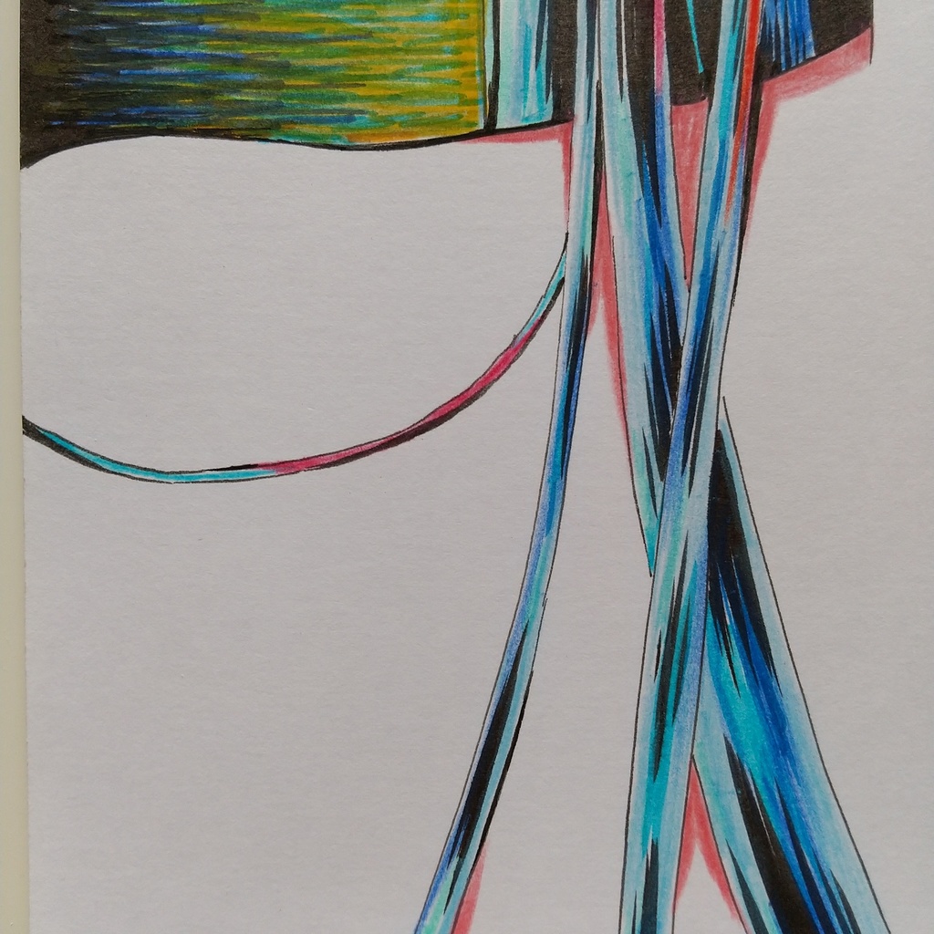 原画 「黒い髪」