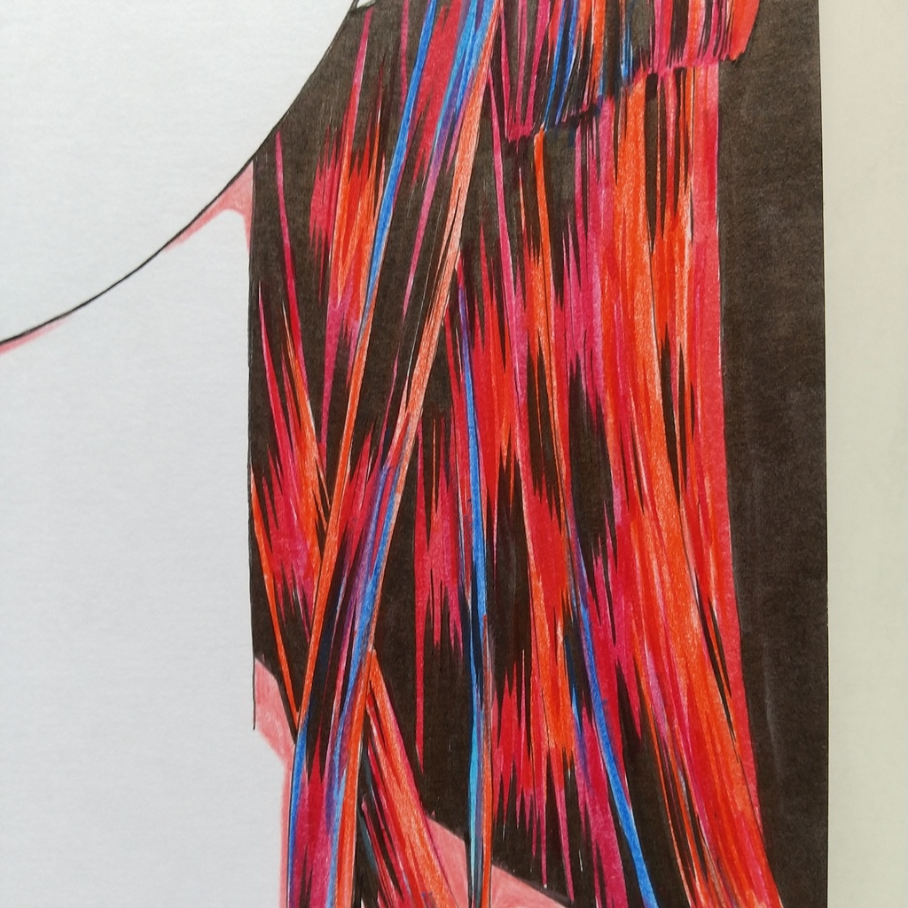 原画 「黒い髪」