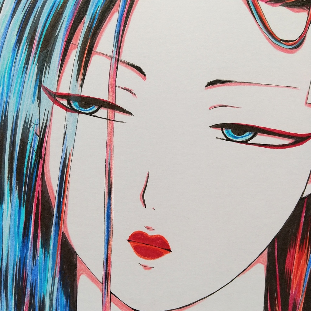 原画 「黒い髪」