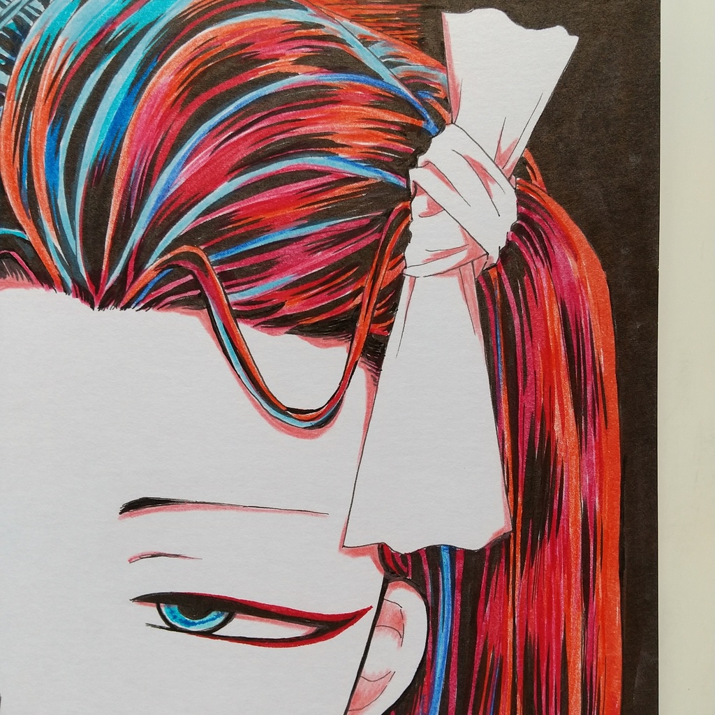 原画 「黒い髪」