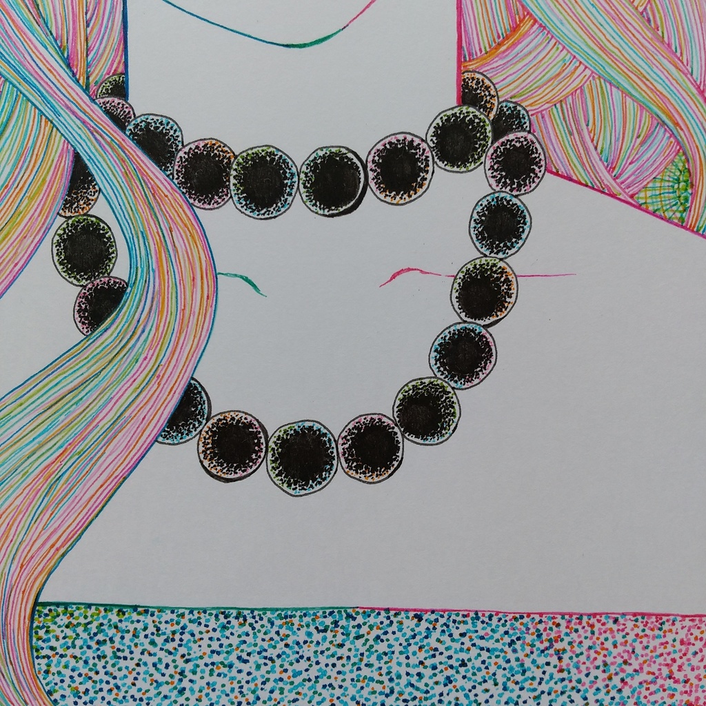 原画 「黒い首飾り」