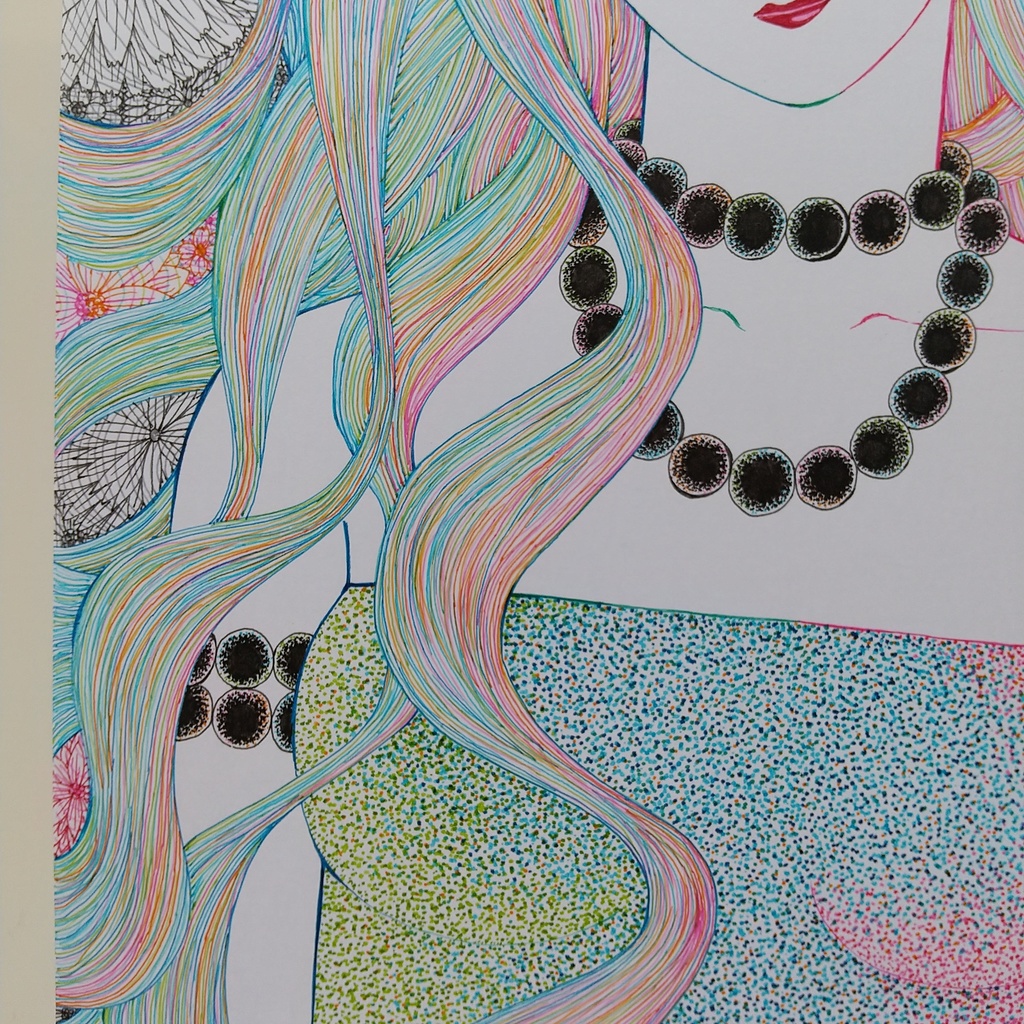 原画 「黒い首飾り」