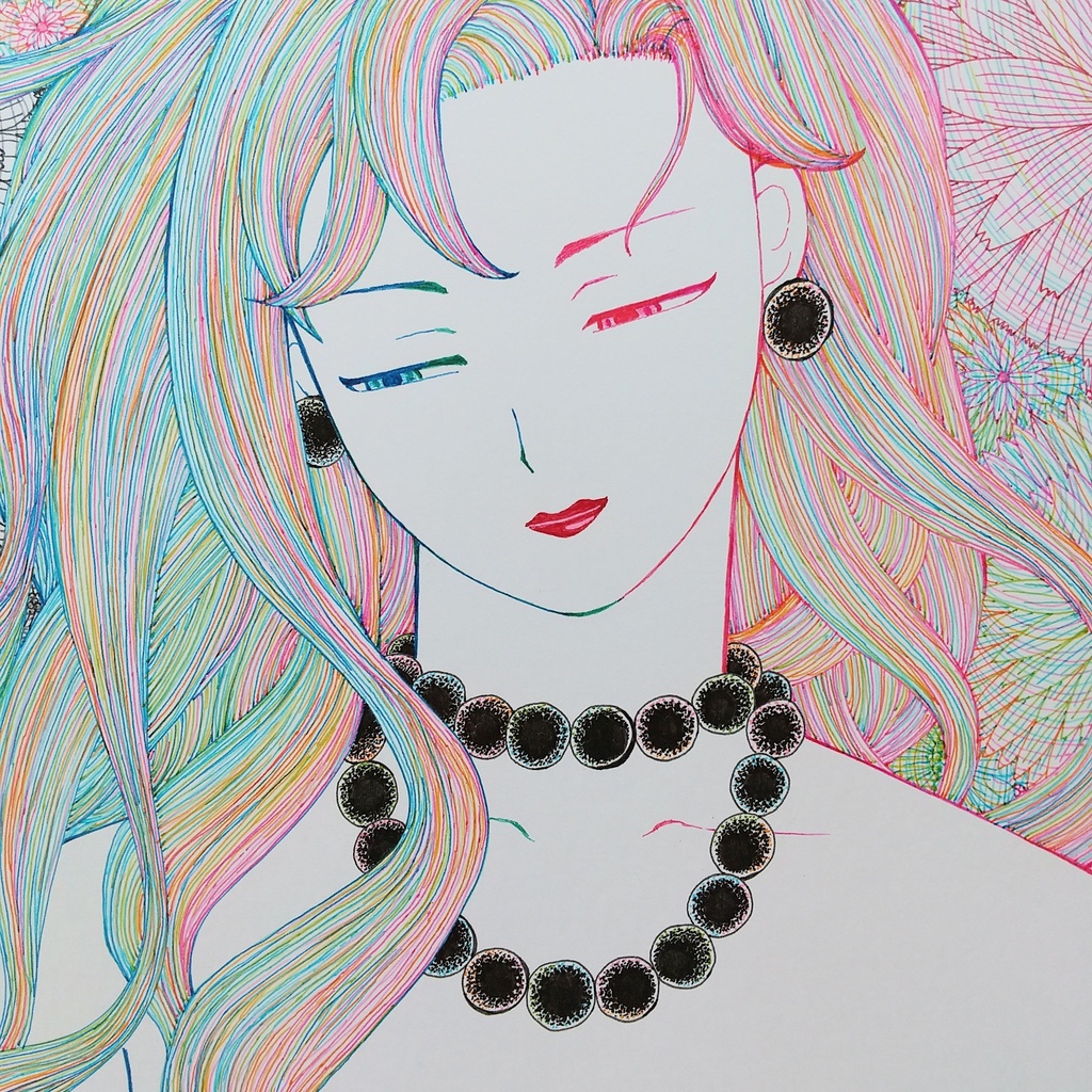 原画 「黒い首飾り」