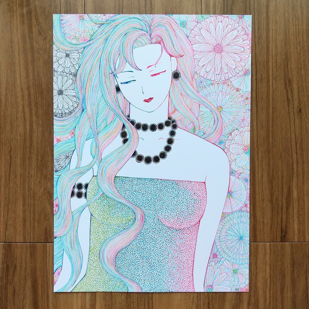 原画　「黒い首飾り」