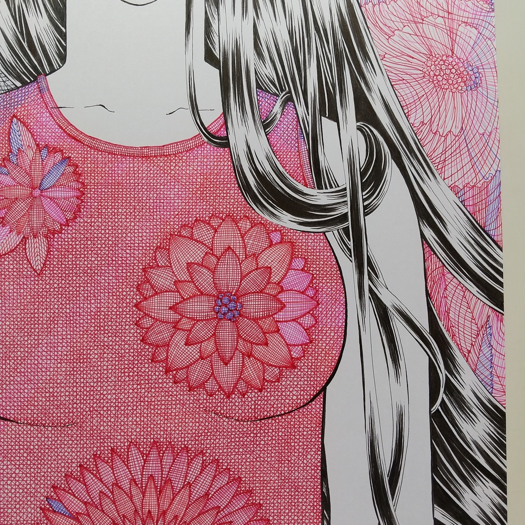 原画 「赤い花」