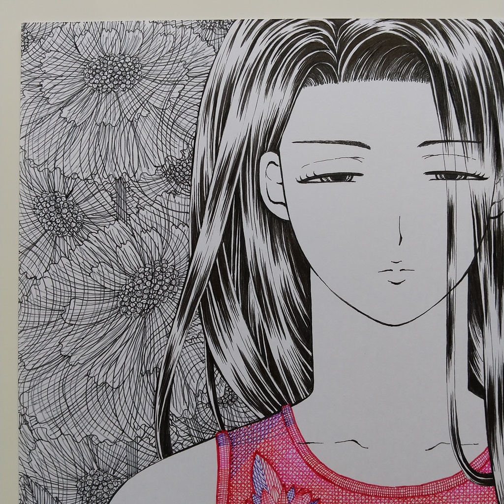 原画 「赤い花」